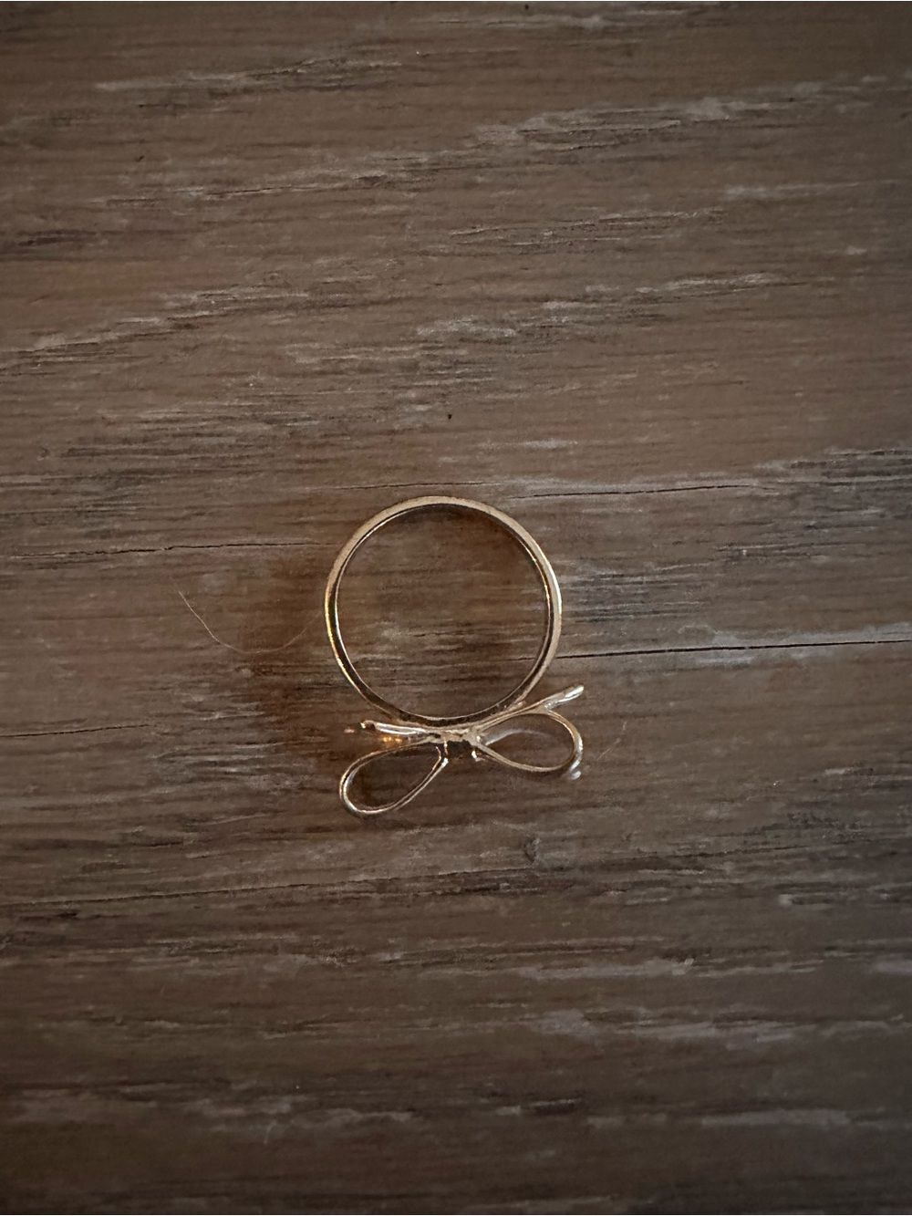 Kate Spade Gold Bow Ring Statement Ribbon Ring Approx Size 7